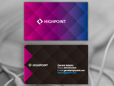 HIGHPOINT identity brand cards identity logo