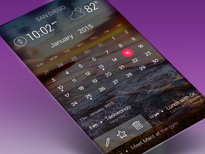 Mobile Calendar Interface