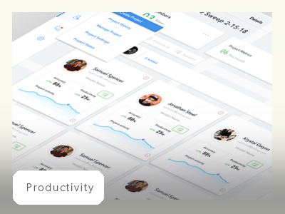 Productivity Dashboard app design behavior dashboard interface metrics productivity ui