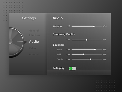 Daily Ui Challenge Day 7: Settings 007 app daily 100 challenge dailyui design illustration music settings settings page settings ui ui ui design ux
