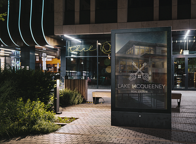 LAKE MCQUEENEY BILLBOARDS branding design logo manipulation