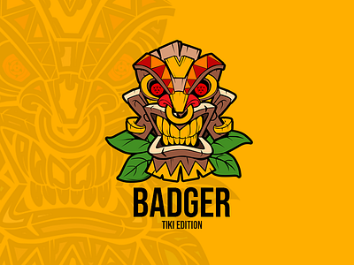 Badger Tiki Edition branding design illustration logo photoshop vector wallpaper