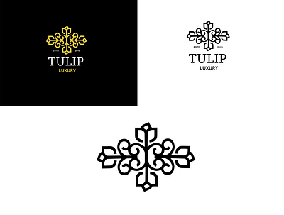 TULIP LUXURY LOGO branding dark mode design illustration logo photoshop