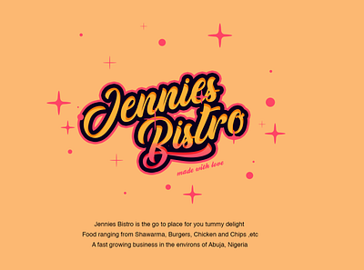 JENNIES BISTRO LOGO branding dark mode illustration logo photoshop