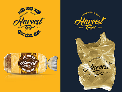 HARVEST FIELD branding design illustration logo manipulation
