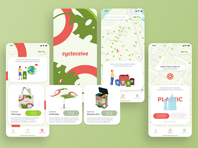 Cycleceive adobe xd mobile app product design recycle ui design