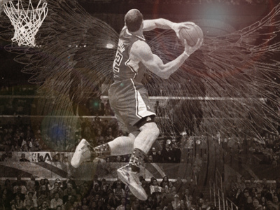 Spread Your Wings basketball blake clippers dunk griffin los angeles sepia slam