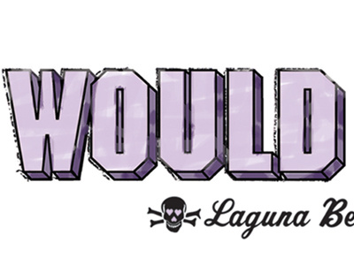 You Would ... hearts laguna beach logo purple skull t shirt tshirt type