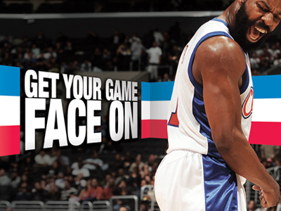 Game Face 3d basketball clippers davis poster type typography