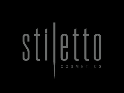 Stiletto clean cosmetics futura logo simple stiletto typography