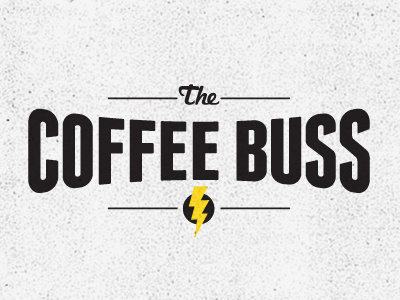 The Coffee Bus bus coffee font franchise grunge lightning logo tcb texture typography vintage