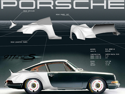 Porsche 911 Prototype adobe illustrator concept concept design design illustration rhino3d vector