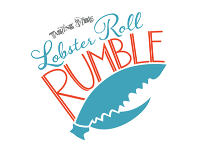 Lobster Roll Rumble 2013 logo claw event flat food hand lettered lobster logo roll rumble table tasting