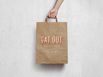 eatout.im logo branding design eat out food fork logo take away takeaway takeout