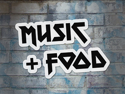 this month's theme at tasting table! brick design food metal music sticker tasting table typography