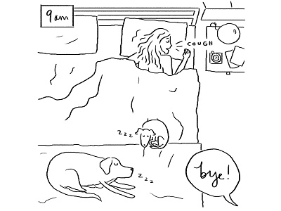 hourly comic day - 9am bedroom comic art comics dogs drawing hourly comic day illustration illustrator lifestyle line art overhead