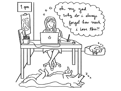 hourly comic day - 1pm comic art comics dogs drawing hourly comic day illustration illustrator lifestyle line art studio wacom