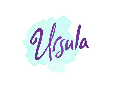 Ursula vocal group branding choir chorus design identity design ink lettering logo script vocal group watercolor