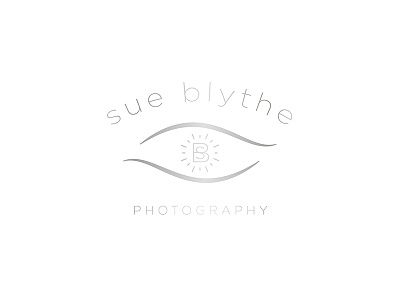 Sue Blythe Photography branding design eye gradient icon identity design iris logo mark photographer silver symbol