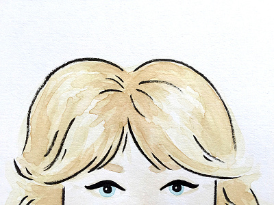 👀 art close up eyes illustration illustrator ink paint painting portrait watercolor woman