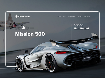 Mission 500 cars desktop hero hero section landing landing page minimalistic ui video background web design