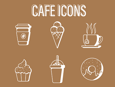 CAFE ICONS brand branding design icon logo ux дизайн иконки кафе кофе