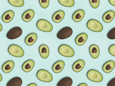 Avocado style avocado heart illustration illustrator pattern ui vector