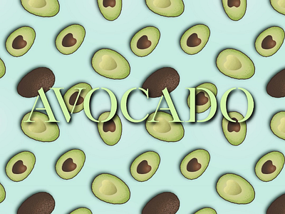 Avocado style 2 avocado heart illustration illustrator pattern ui vector
