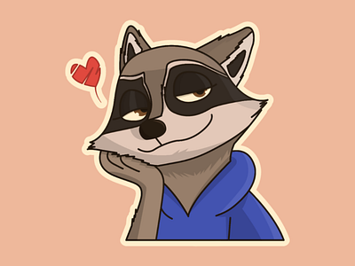 raccoon drawing illustration love raccoon warm