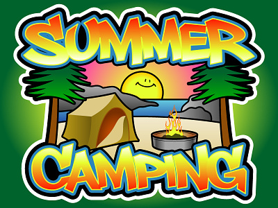 Summer Camping camping contest design designs illustrator jp nunez sticker summer syah