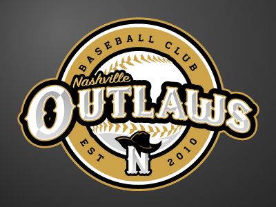 Nashville Outlaws baseball jp nunez jpsgrfx logo nashville outlaws team