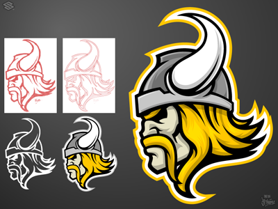 Viking jpnunez jpsgrfx logo mascot viking