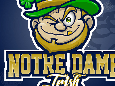 Notre Dame Irish irish jp nunez designs logo mascot notre dame