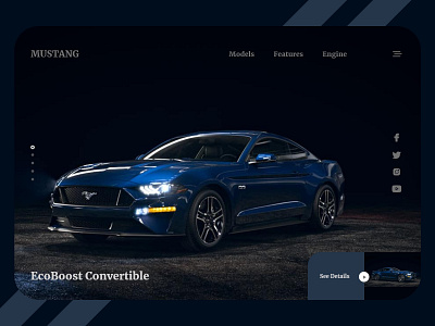 Mustang Web Design Concept adobe xd ui uidesign webdesign