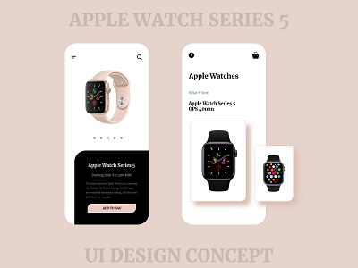 Apple Watch Series 5 Design Concept adobe xd apple watch branding design ecommerce app ui uidesign