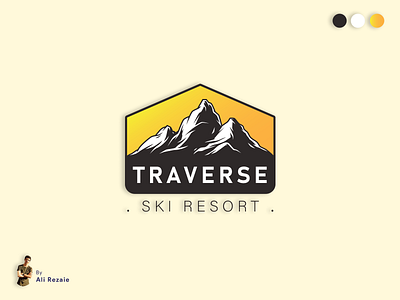 Traverse - Ski resort logo design dailylogochallange dailylogochallenge logo logo design mountain mountains pictogram resort ski