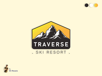 Traverse - Ski resort logo design