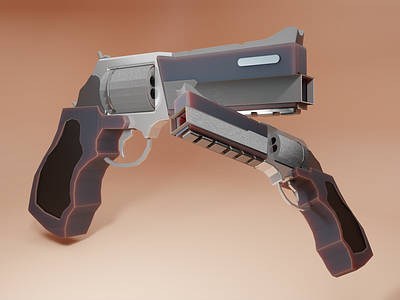 Low poly pistol 3d 3d illustration blender illustration
