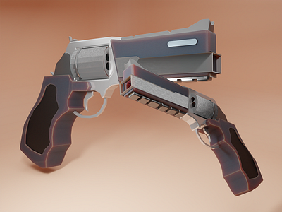 Low poly pistol