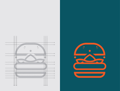 Burger king branding design illustration logo