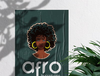 Afro branding design illustration logo