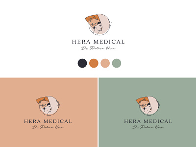 Hera Medical beauty brand brand design branding design floral design handmade illustration logo logodesign