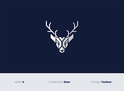 Deer Techno V branding concept creative deer design iconic illustraion illustration logo ui