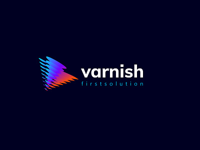 Virnish color concept creative gradient illustration logo logo design typography vector