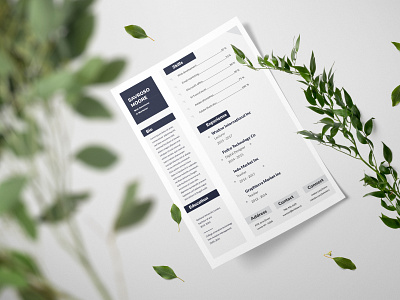 Resume cv template design gradient illustraion resume resume clean resume cv vector