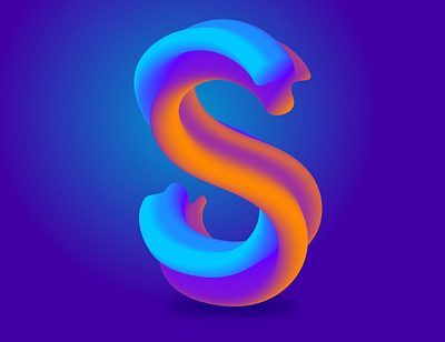 blending S letter branding colorful creative glossy gradient illustraion logo typography ui vector