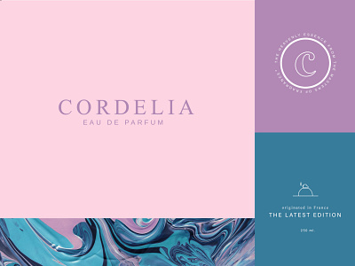 Cordelia branding advertising badge brand identity branding creative design creative design creativity graphicdesign icon idenity illustration logo parfume perfumes pink typogaphy ui ux vector