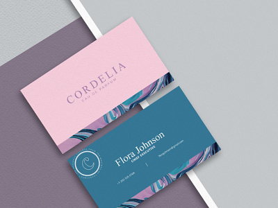 Cordelia brand business card branding businesscard card design creative design creativity design graphicdesign identity identity branding illustration logo perfume photoshop pink typography ui ux vector