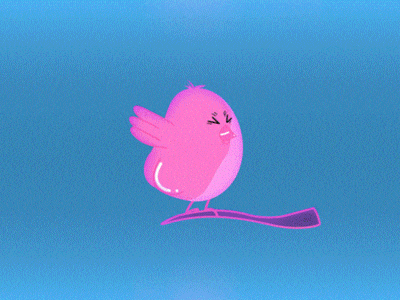 Telegram stickers adobe illustrator adobeaftereffects aftereffects animation bird fun gif motion pink stickers telegram ui