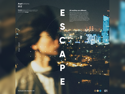 01 ESCAPE artoftheday collage collage art design graphic design graphicdesign illustration layout poster poster design typeface